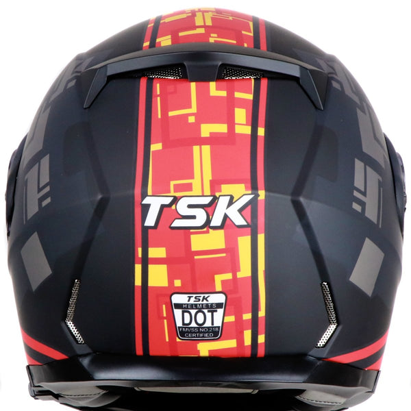CASCO ABATIBLE A119 MARCA TSK COLOR ROJO REPRESENTACIONES